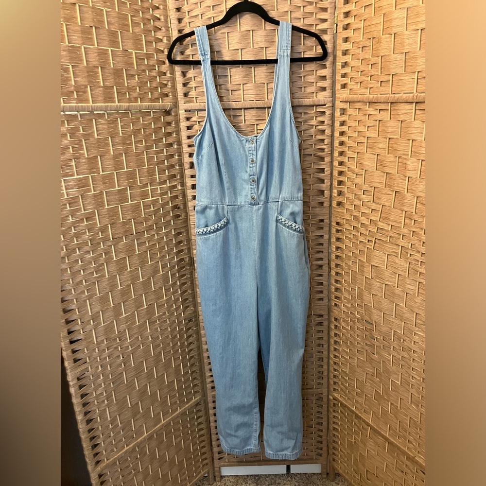 PAIGE Light Blue Denim Overalls